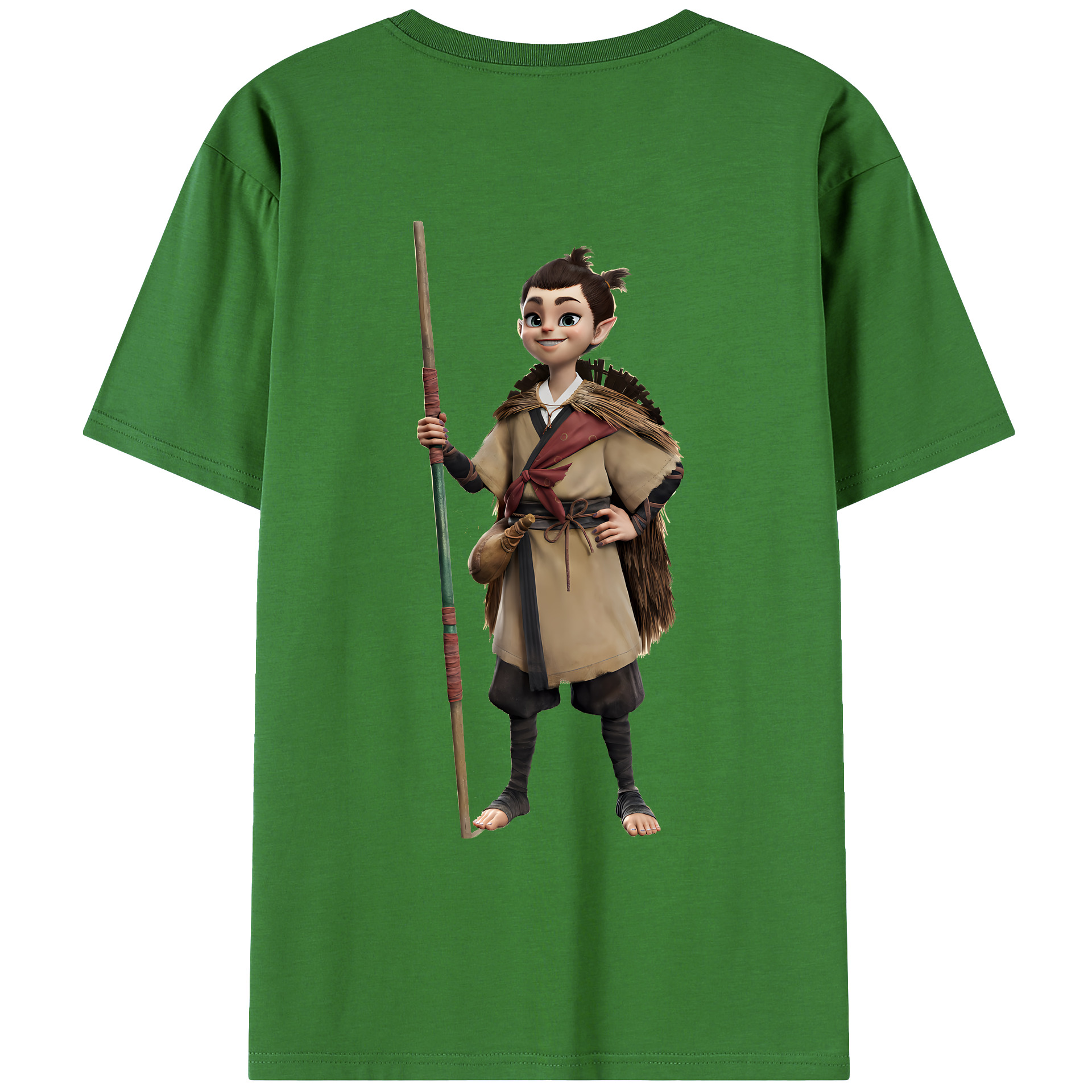 （画像用） Ne Zha 2 ナタ 魔童の大暴れ レディース半袖Tシャツ(バックプリント)